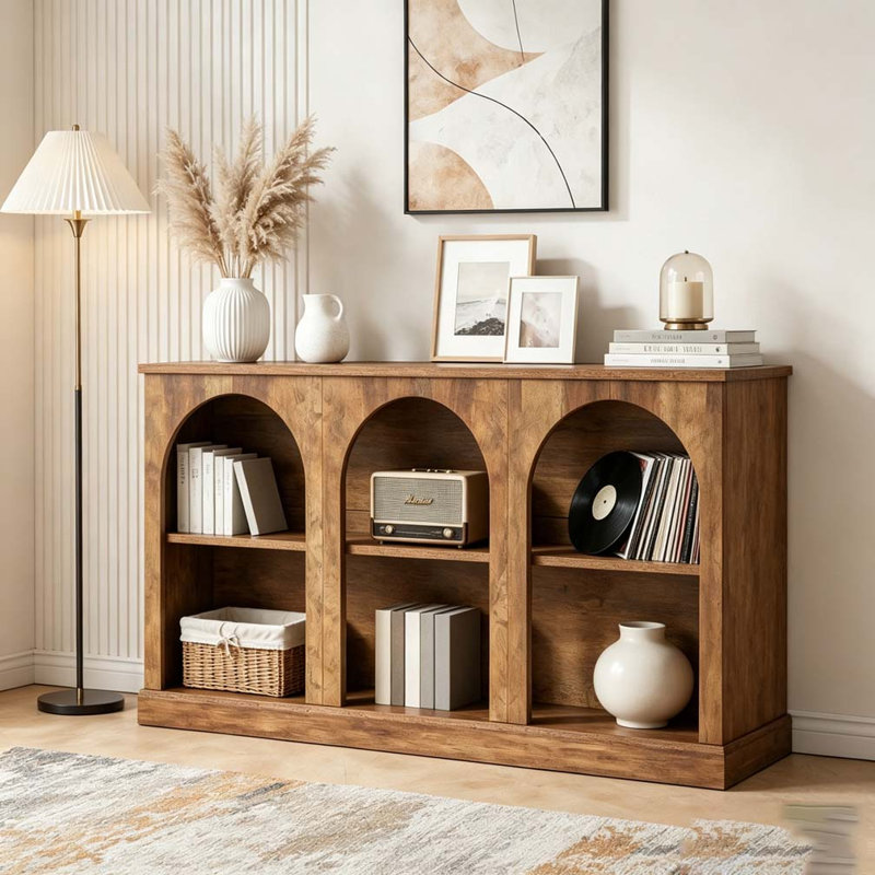 Practical Entryway Table,Console Table, Rustic Brown