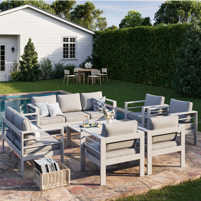 9 - Person Complete Patio Set With Cushions