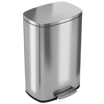 Poubelle à pédale en acier inoxydable 13 gallons SoftStep