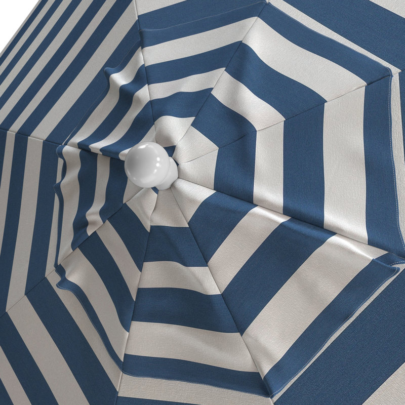 Parasol de marché octogonal 9 pi Willa, Sunbrella® régate Cabana, Matted White