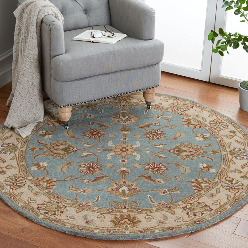 Oriental Wool Hand Woven Area Rug, Round 152cm