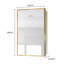 Metal Framed White Cabinet