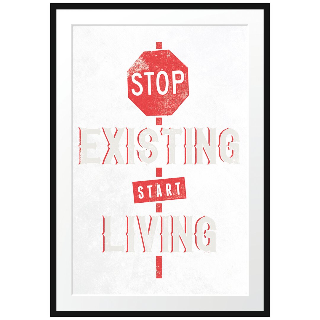 Gerahmtes Poster Start Living Light