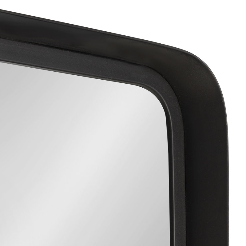 Annaluisa Metal Flat Mirror, Gray, 24" x 40"