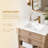 27.8" White Ceramic Drop-In Bathroom Sink with Overflow, Integrated Design