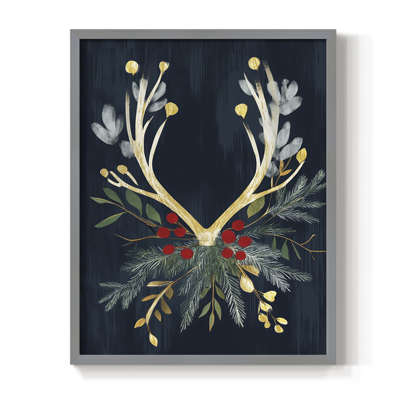 Reproduction encadrée - bois massif, Gris, H 11 po x l 9 po