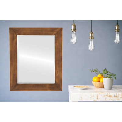 Meansville Wood Flat Wall Mirror