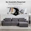 Convertible Comfort Corduroy L-shaped Sectional For Modern Living Spaces