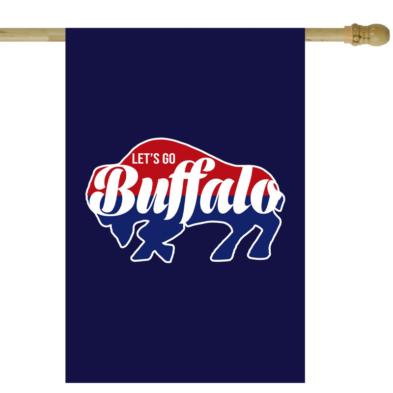 Drapeau de maison d'extérieur Buffalo, H 40 po x l 28 po