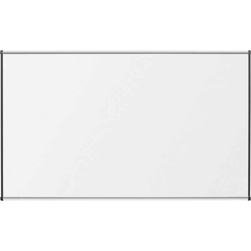 Lorell Yes Steel Wall Wood Whiteboard, 4' H x 6' W, Satin Aluminum