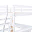 Lit mezzanine double blanc avec tablettes, bureau - bureau d'apparence moderne pour chambre à coucher