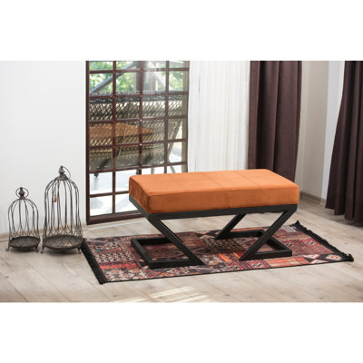 Pinederosa 17.72 cm W Velvet Oval Footstool