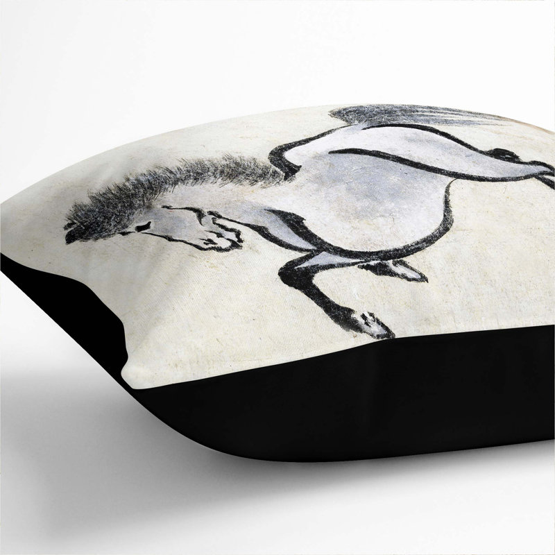 Square Throw Cushion, Black, 55cm H x 55cm W x 20cm D