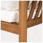 Chaise de patio d'extérieur moderne en bois d'acacia de 28 pouces de style Mid-Century avec tissu imperméable