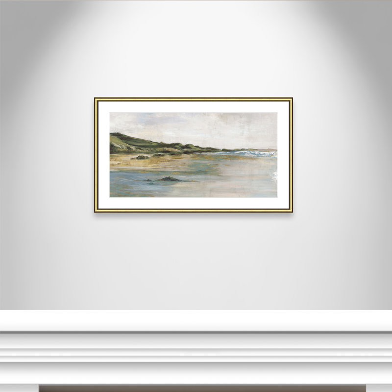 Impression «Tide’s Edge» par Casa Fine Arts, H 21,75 po x l 36,75 po x P 0,875 po, Reproduction encadrée avec passe-partout