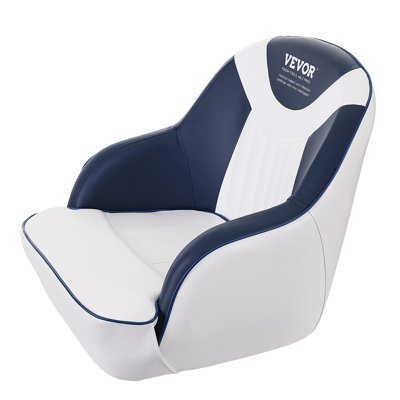 Captain Bucket Seat, Pontoon Boat Seat with Thickened Sponge Padding, Boat Captain Chair for Fishing Boat, Sightseeing Boat, Speedboat, Canoe, 1-Piece
