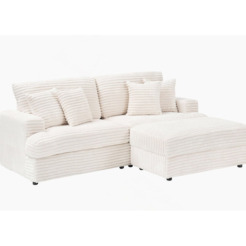 Repose-pieds confortable et polyvalent pour la détente et le soutien, Blanc
