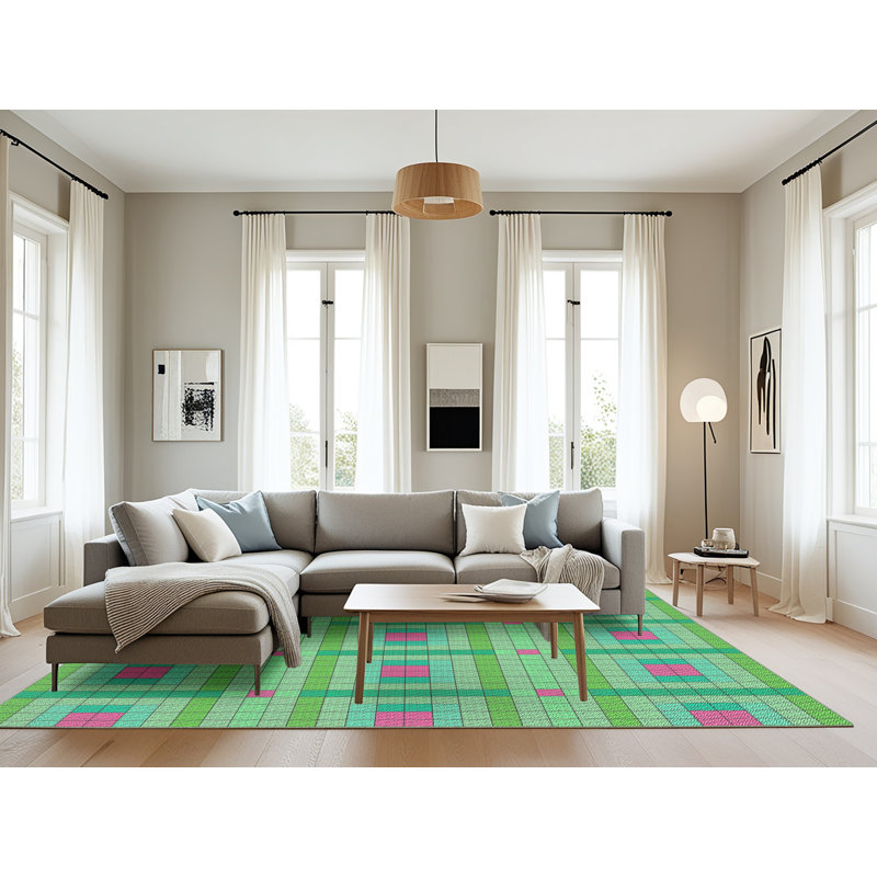 Geometric Indoor Rug, Rectangle 8' x 12'