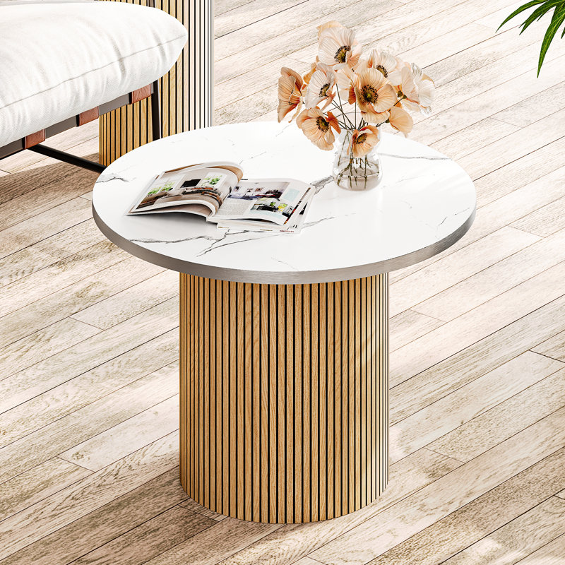 Pedestal Coffee Table, Oak