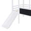 Lit mezzanine simple avec échelle, toboggan, tableau noir et bande lumineuse, parfait pour les chambres amusantes et créatives