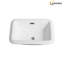 KARAMAG - Petit lavabo encastré rectangulaire semi-encastré de 19 po avec trop-plein pour salle de bain Compacct, blanc