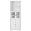 Grande armoire de plancher autoportante avec tablettes et portes
