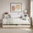 Upholstered Daybed With Storage Shelves And 2 Drawers-1984590215
