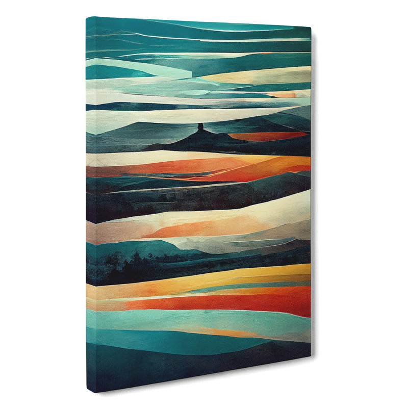 Meadow Landscape Abstract No.1 - Wrapped Canvas, 76cm H x 50cm W x 3cm D