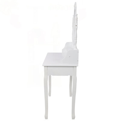 Ensemble de bureau de coiffeuse Princess avec miroir pivotant à 360 ° et beaucoup de rangement