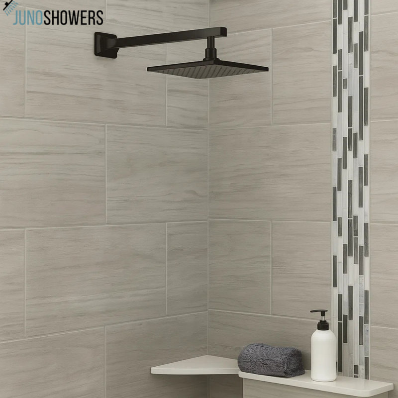 Tête de douche à pluie en bronze huilé à DEL de 10 po Juno - Design élégant et moderne avec lumières DEL à changement de couleur