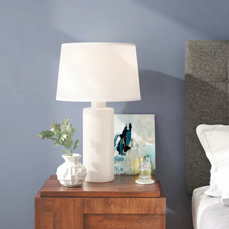 Brogdon Ceramic Table Lamp, Gloss White