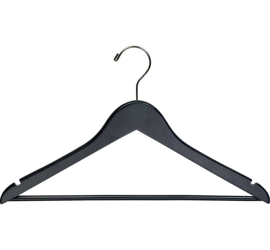 Wood Standard Hanger for Dress/Shirt/Sweater (Set of 50) Rebrilliant