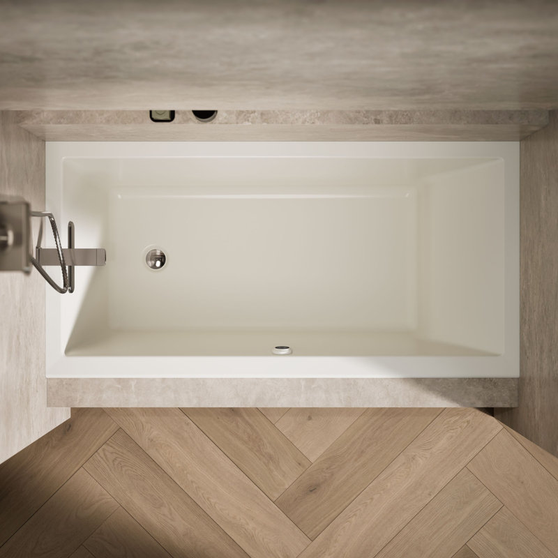 Underscore® 60" x 30" Soaking Bathtub, Biscuit, Left