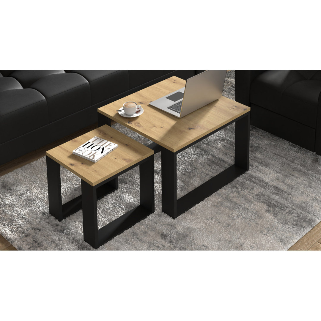 Couchtisch-Set Noli M 60x60 cm Artisan Eiche