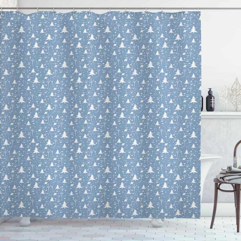 Ensemble de rideau de douche et crochets d’hiver, H 75 po x l 69 po
