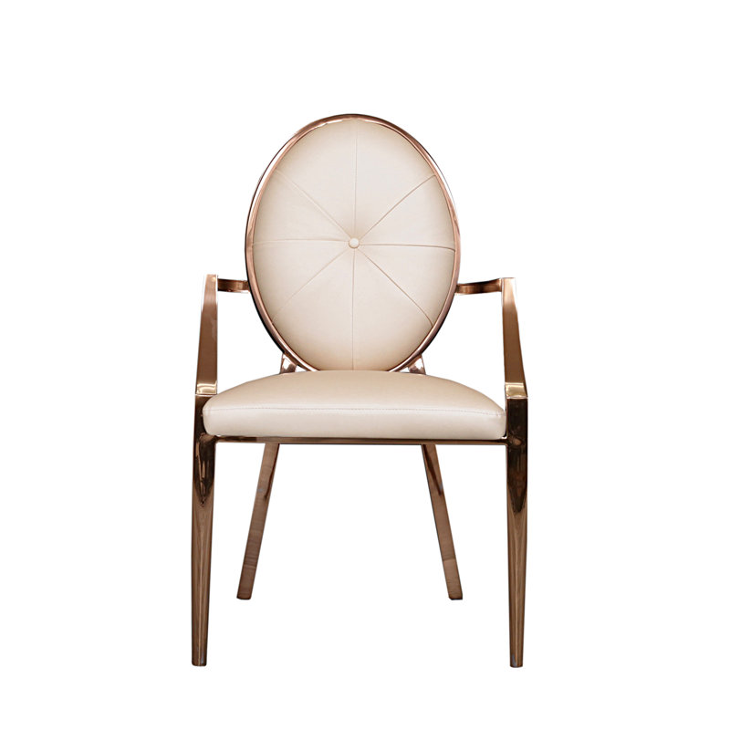 Fauteuil capitonné en velours Teagan, Taupe, Or