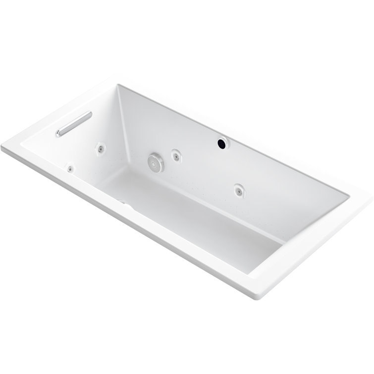 Underscore Heated Bubblemassage Air Bath with Whirlpool Reversible Drain