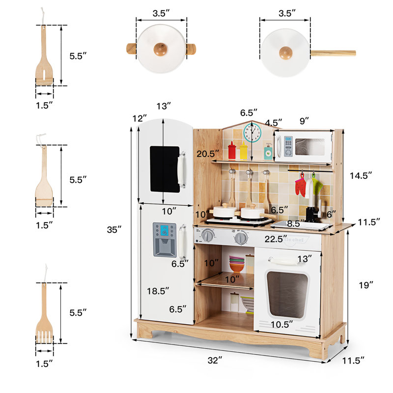 Kids Pretend Kitchen Set