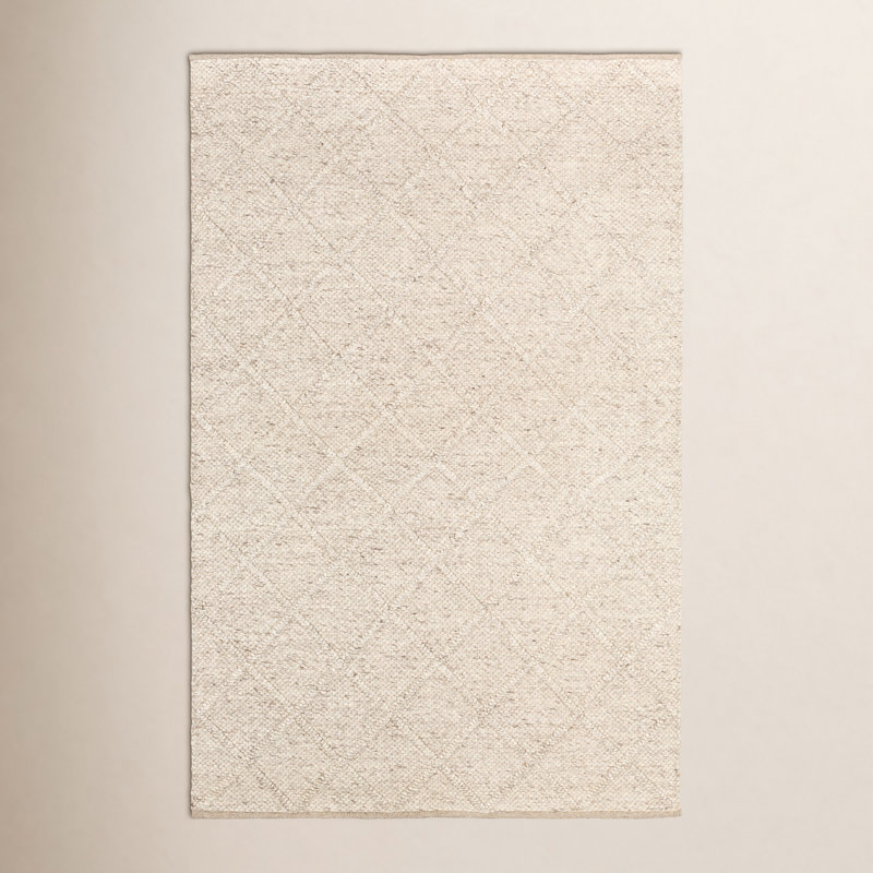 Tapis gris tissé à plat à la main Jeanette, Rectangle 9 pi x 12 pi