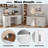 Farmhouse Office Desk With Charging Station, Storage Cabinet, Barn Door Design, File Drawer, Monitor Stand And Keyboard Tray-717399370