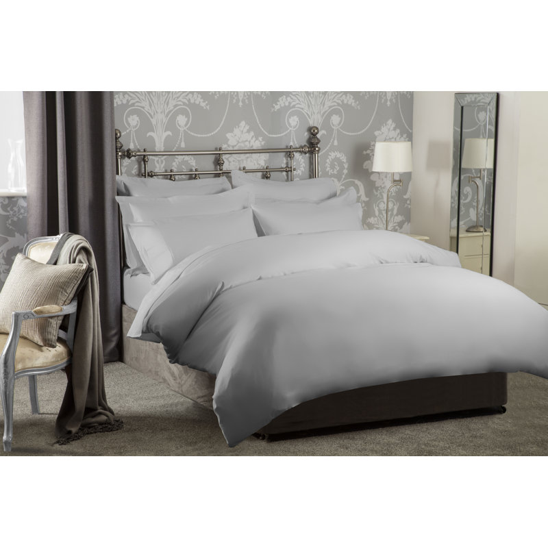 Hotel Suite Collection Cotton Solid Colour Duvet Cover Set with Pillowcases Included, King Duvet Cover + 2 Oxford Pillowcases