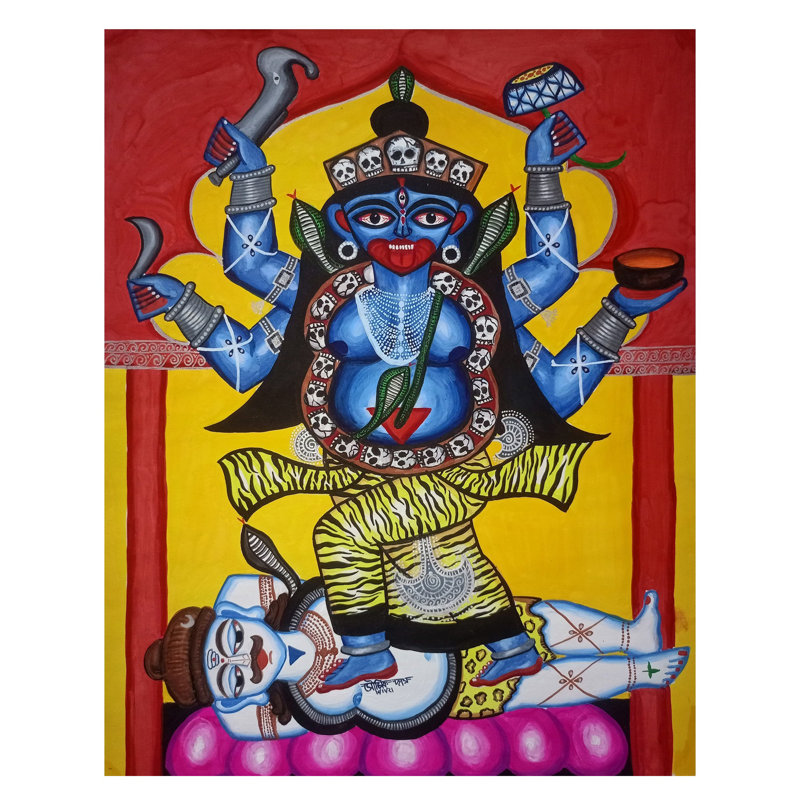 Peinture déesse Mahavidya Tara | Couleur de l'affiche | Par Soumick Das