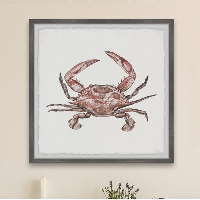 «Red Crab», reproduction encadrée