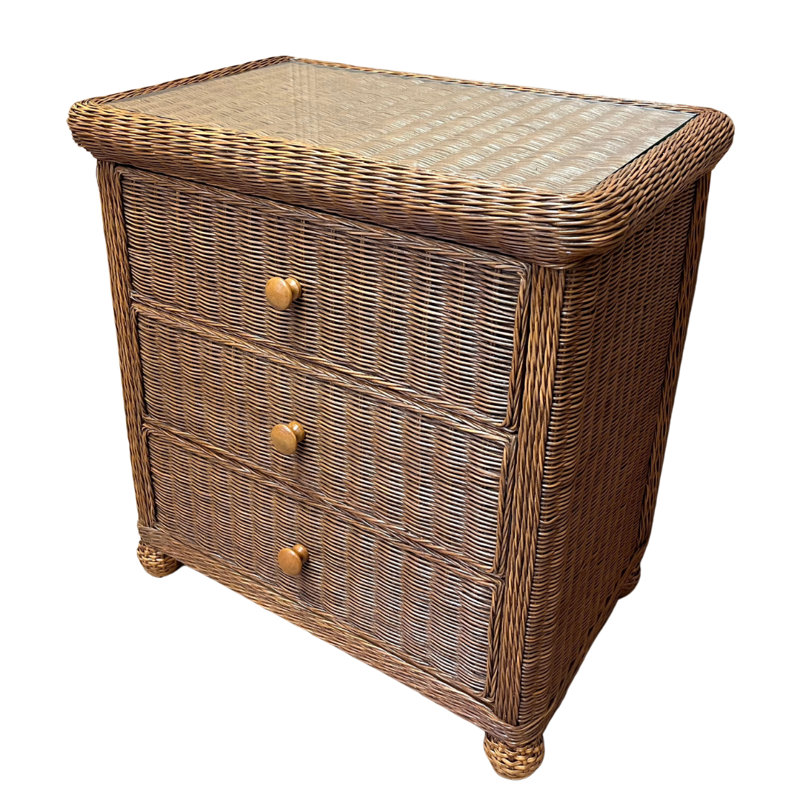 Commode 3 tiroirs Watkins, Brun