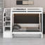 Lit mezzanine (taille très grand) - Escalier de rangement + lit escamotable double + éclairage à DEL