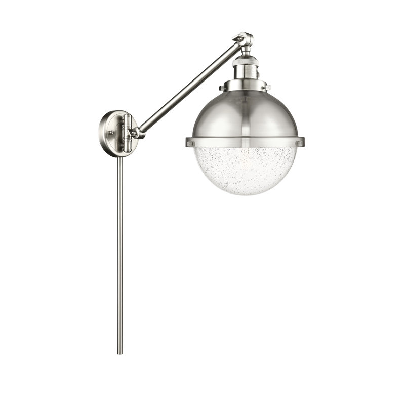 Shauna Swing Arm Sconce, LED, Brushed Satin Nickel, Seedy