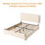Base de lit plateforme tapissier Boucle avec tête de lit réglable et coins arrondis doux-453388262-453388267