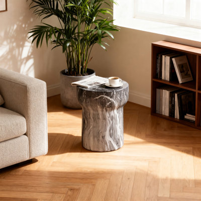 Tables de bout d'extérieur en ciment pour patio