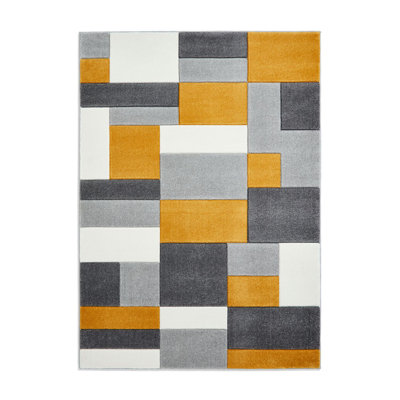 Matrix area rug Machine Woven Rectangle Grey