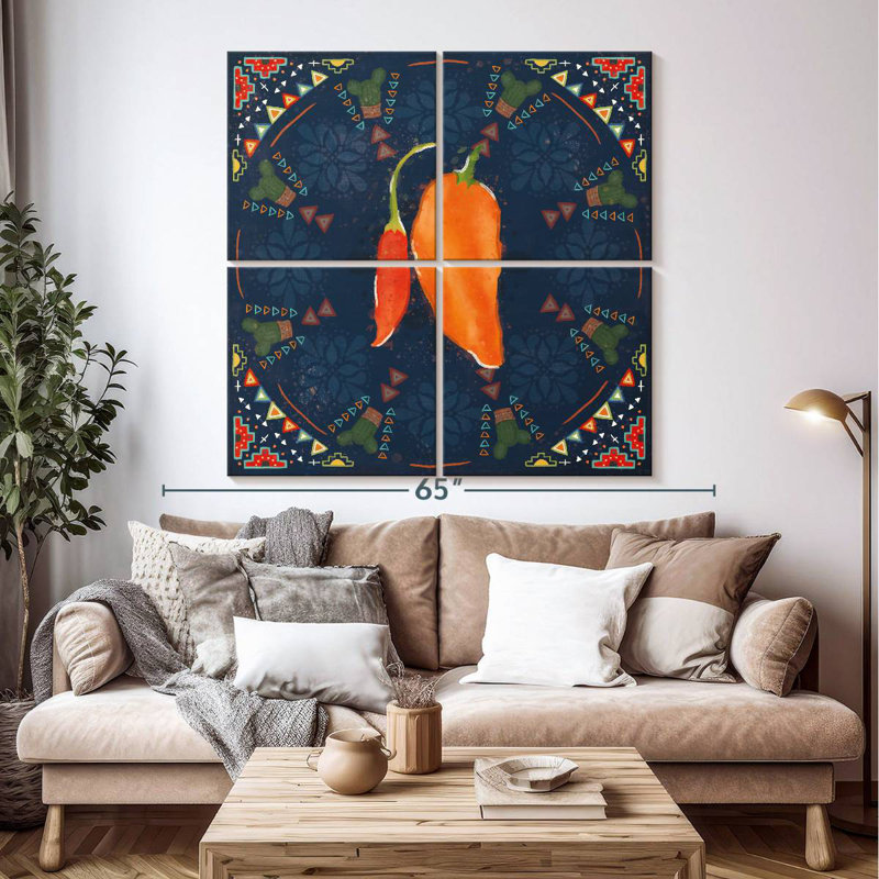 Yarlin Tex Mex Fiesta VI Dark, 50'' H x 50'' W